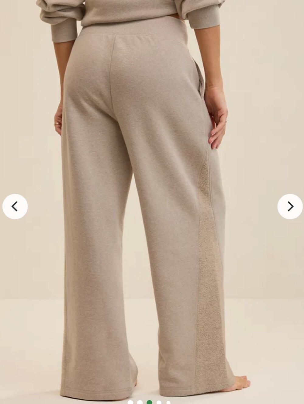 Aerie Apres-Chill Trouser Size XL Short Neutral Beige Wide-leg Chenille - Picture 3 of 16